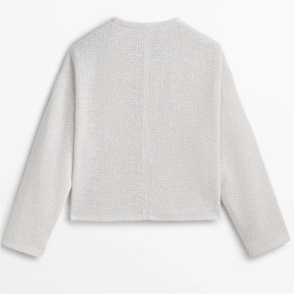 Massimo Dutti cropped jacket , white, M - Picture 5 of 8